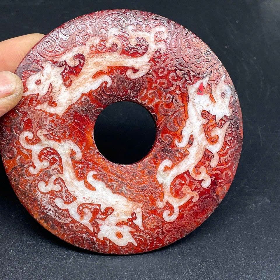  Ngọc Bội Sưu Tầm Họa Tiết Rồng Xưa BKSTCN-9467 