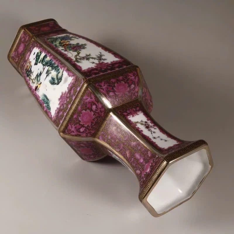  Bình Đa Giác Hồng Tía Men Lạ Sưu Tầm BKCECN-9495 