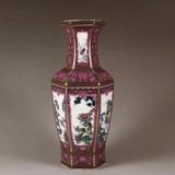  Bình Đa Giác Hồng Tía Men Lạ Sưu Tầm BKCECN-9495 