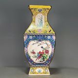  Bình Pháp Lang Tứ Diện Uyên Ương gần hoa sưu tầm BKCECN-9526 