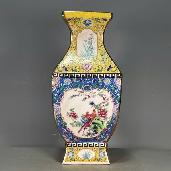  Bình Pháp Lang Tứ Diện Uyên Ương gần hoa sưu tầm BKCECN-9526 