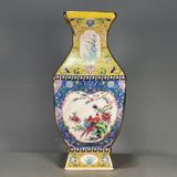  Bình Pháp Lang Tứ Diện Uyên Ương gần hoa sưu tầm BKCECN-9526 