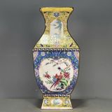  Bình Pháp Lang Tứ Diện Uyên Ương gần hoa sưu tầm BKCECN-9526 