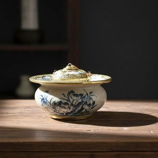  Điếu Bát Trúc Lâm Thất Hiền bọc đồng BKCECN-9549 