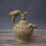  Bình xưa đắp nổi men già nung củi BKCECN-9539 