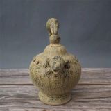  Bình xưa đắp nổi men già nung củi BKCECN-9539 