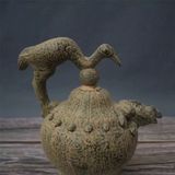  Bình xưa đắp nổi men già nung củi BKCECN-9539 