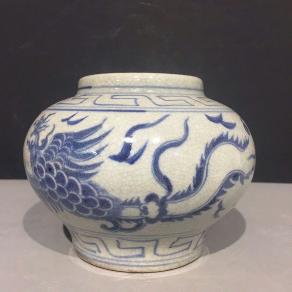  Hũ Rồng men già rạn rõ vẽ tay sưu tầm BKCECN-9542 