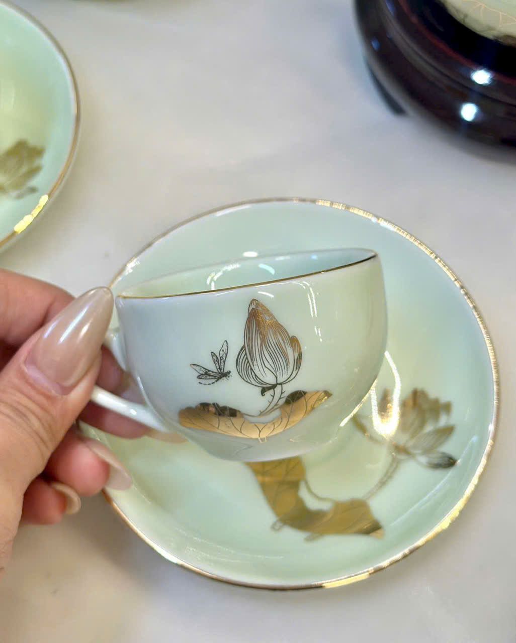  Bộ ấm chén men ngọc dung tích 500ml BKCECN-9546 