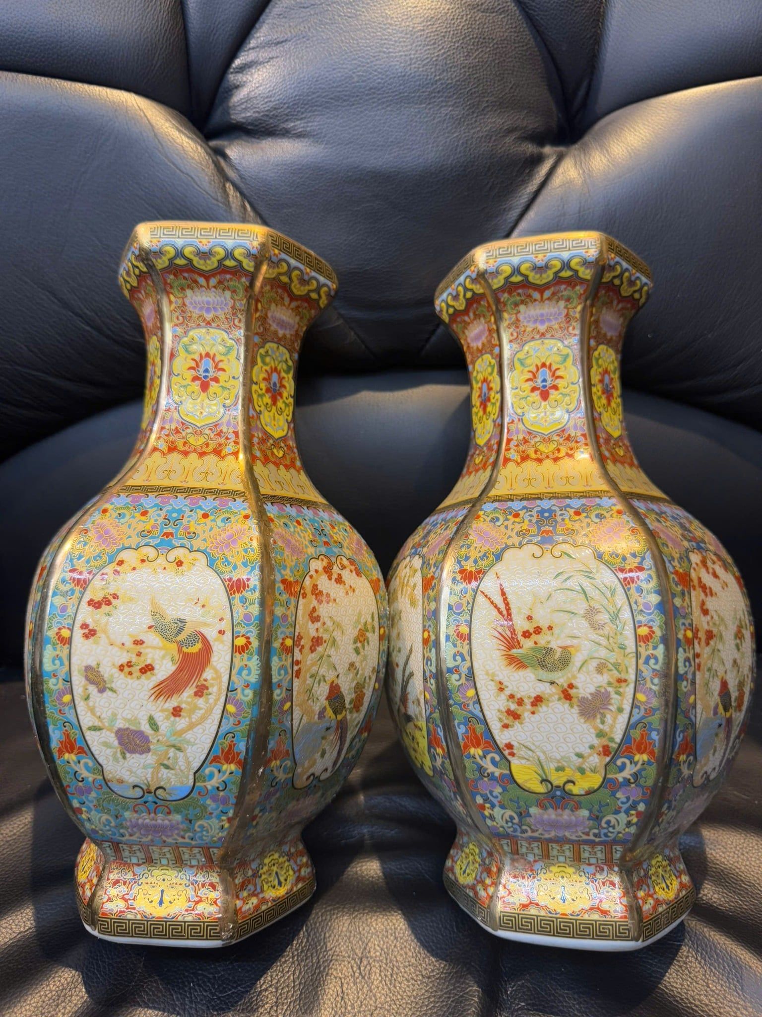  Bình Đa Giác Hoa Điểu sưu tầm BKCECN-9564 