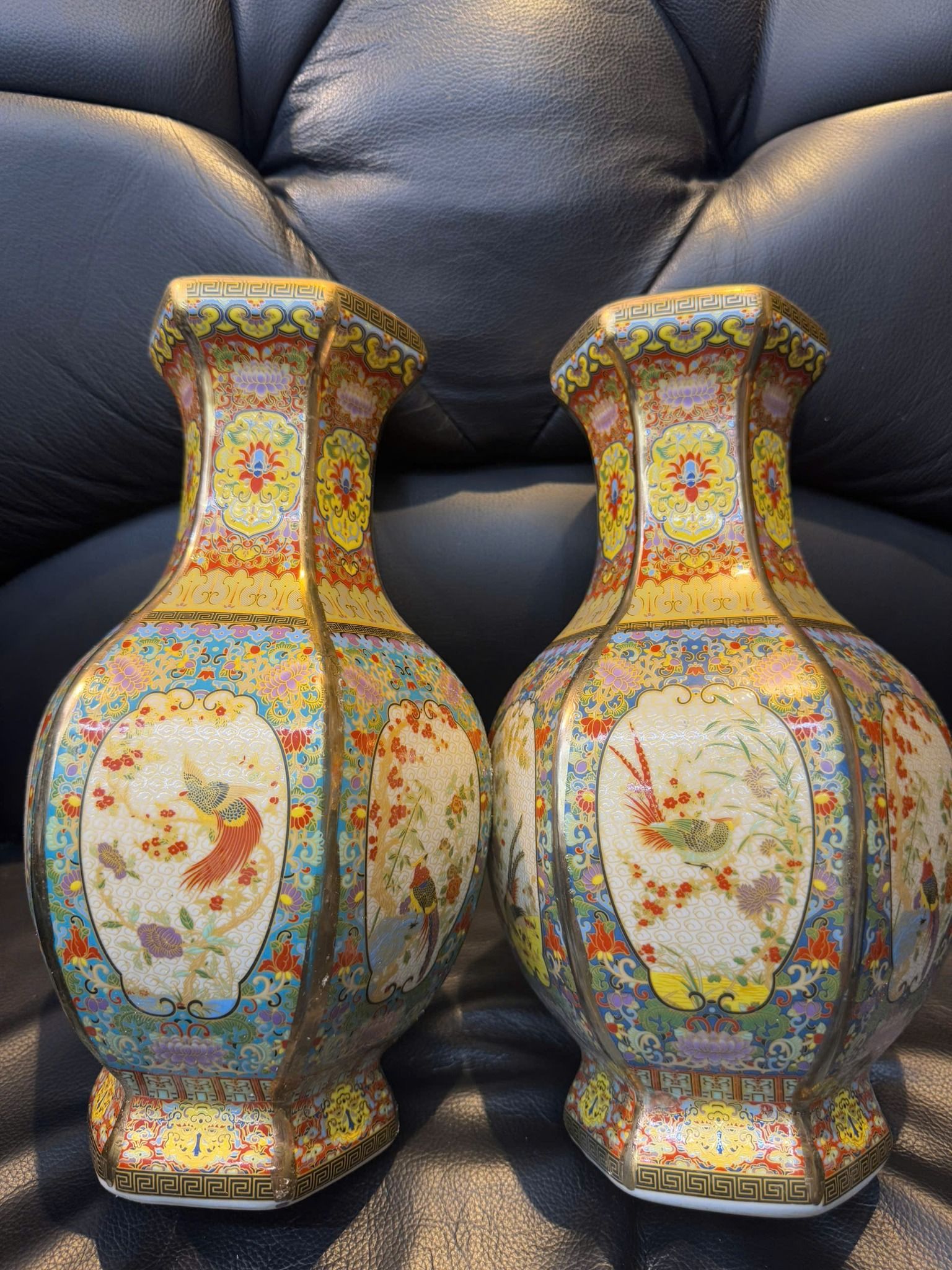  Bình Đa Giác Hoa Điểu sưu tầm BKCECN-9564 