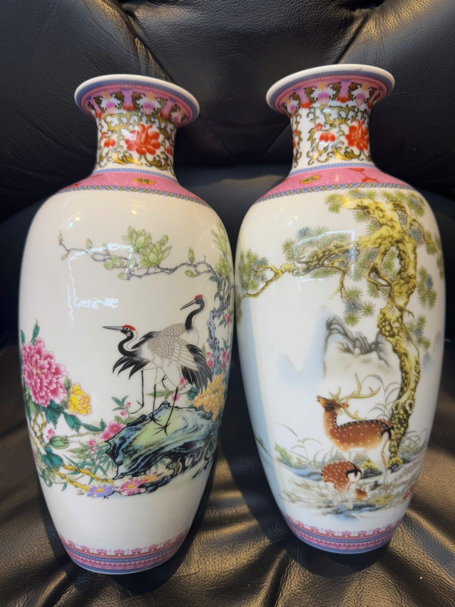  Cặp bình Tùng Hạc Diên Niên Hươu Đoan Phú Quý BKCECN-9563 