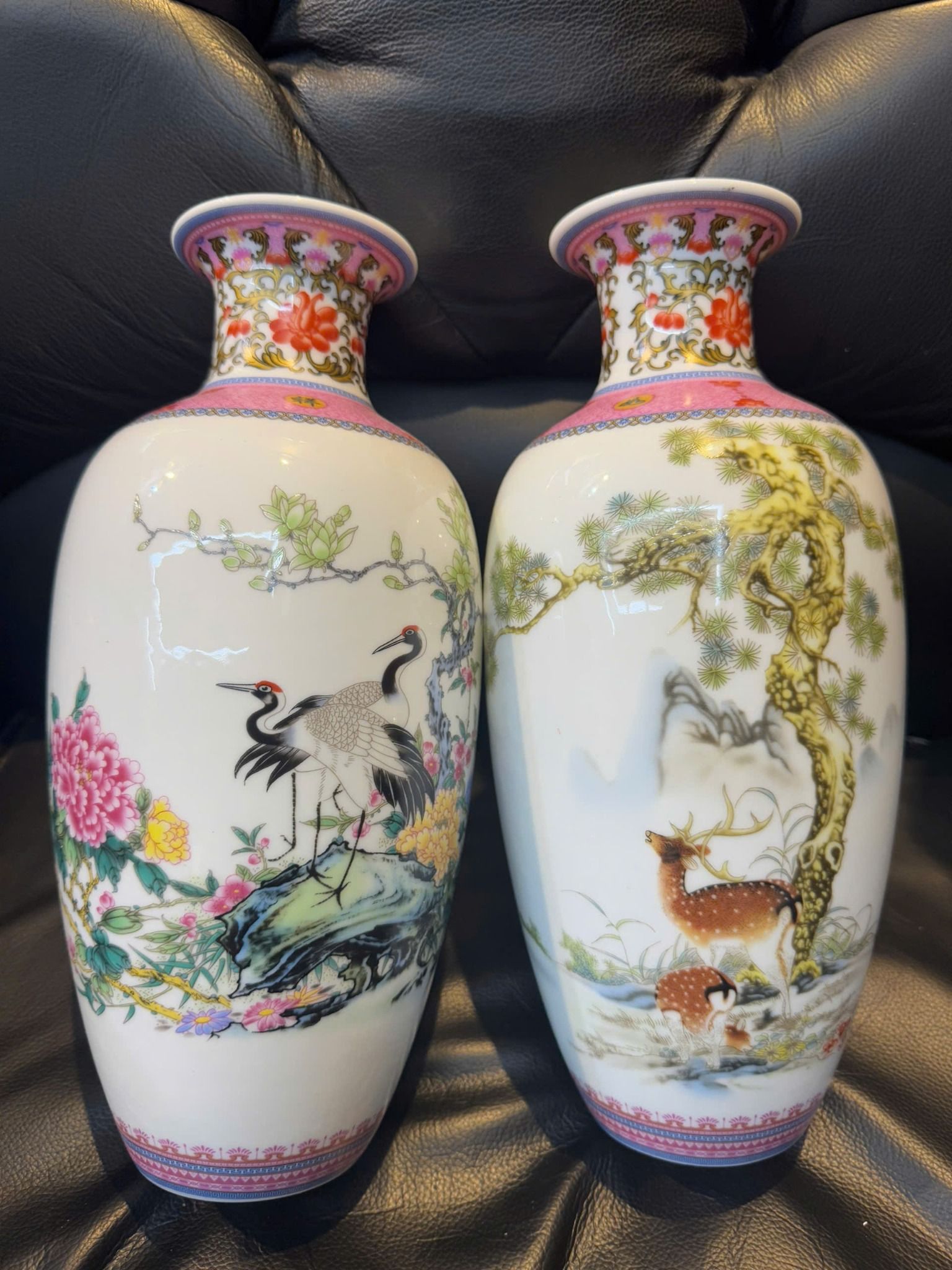  Cặp bình Tùng Hạc Diên Niên Hươu Đoan Phú Quý BKCECN-9563 