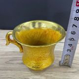  Chén đồng hoa mai đồng xưa sưu tầm dát vàng BKMECN-9518 