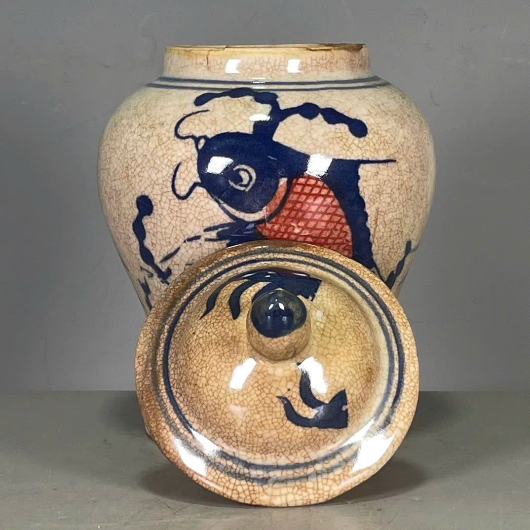  Choé gốm men rạn sưu tầm BKCECN-9554 