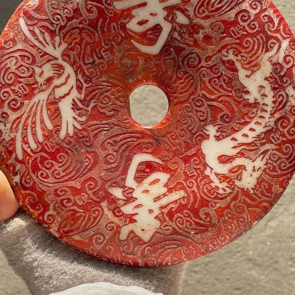  Ngọc bội Rồng Phượng xưa BKCECN-9581 