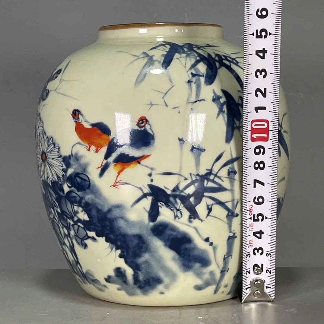  Hũ Trà hoa chim sưu tầm BKCECN-9578 