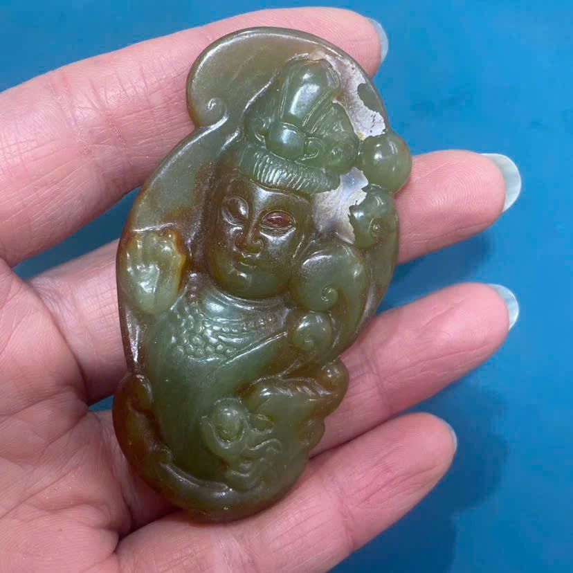  Mặt Phật Quan Âm Ngọc xưa sưu tầm BKSTCN-9485 