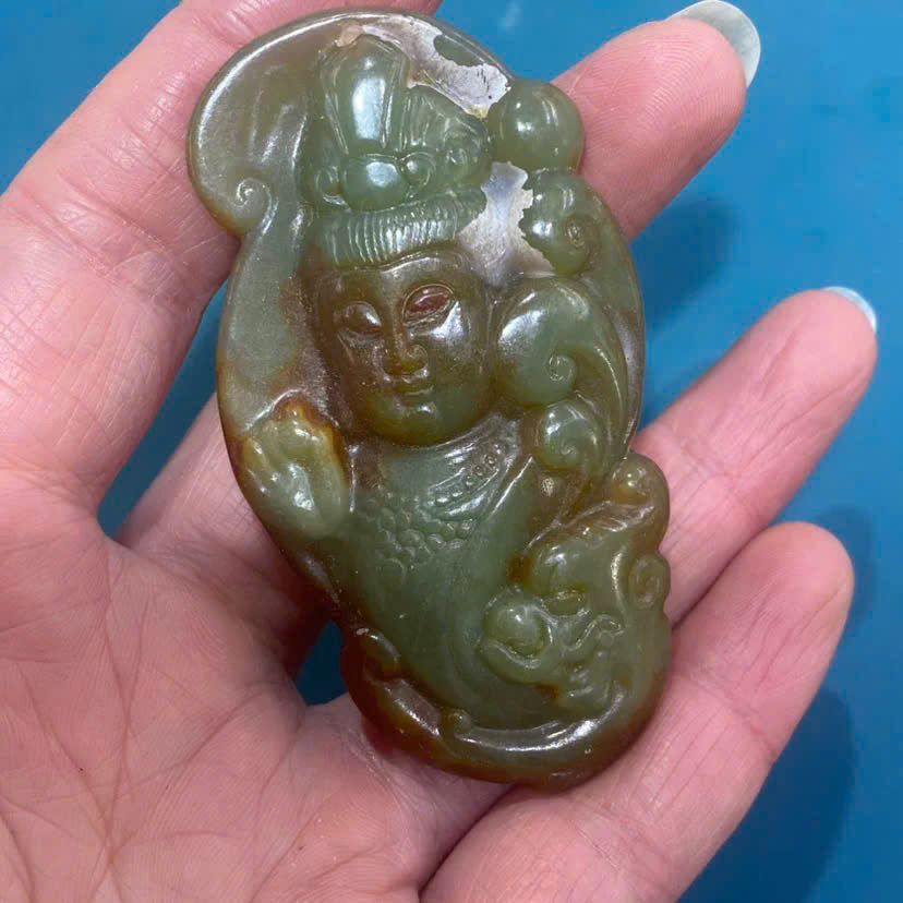  Mặt Phật Quan Âm Ngọc xưa sưu tầm BKSTCN-9485 