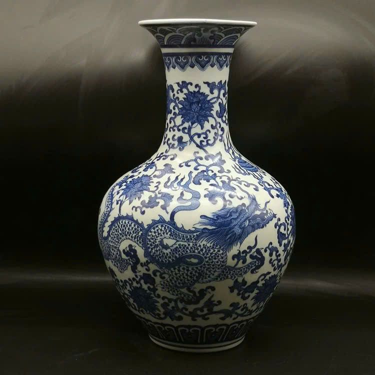  Bình Gốm Rồng Hoa Dây xưa sưu tầm BKCECN-9605 