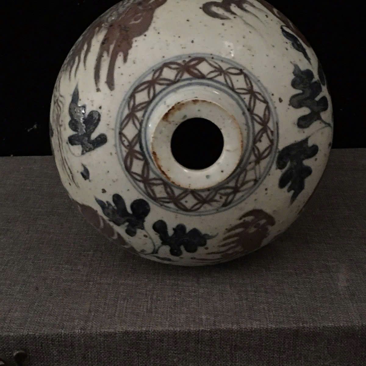  Mai Bình Kỳ Lân xưa men già nung củi BKCECN-9615 