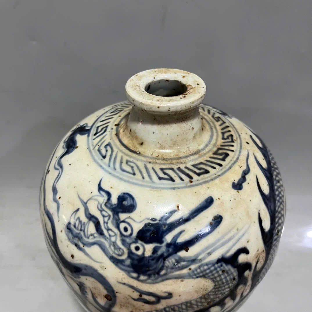  Mai Bình Rồng nung củi vẽ tay BKCECN-9616 