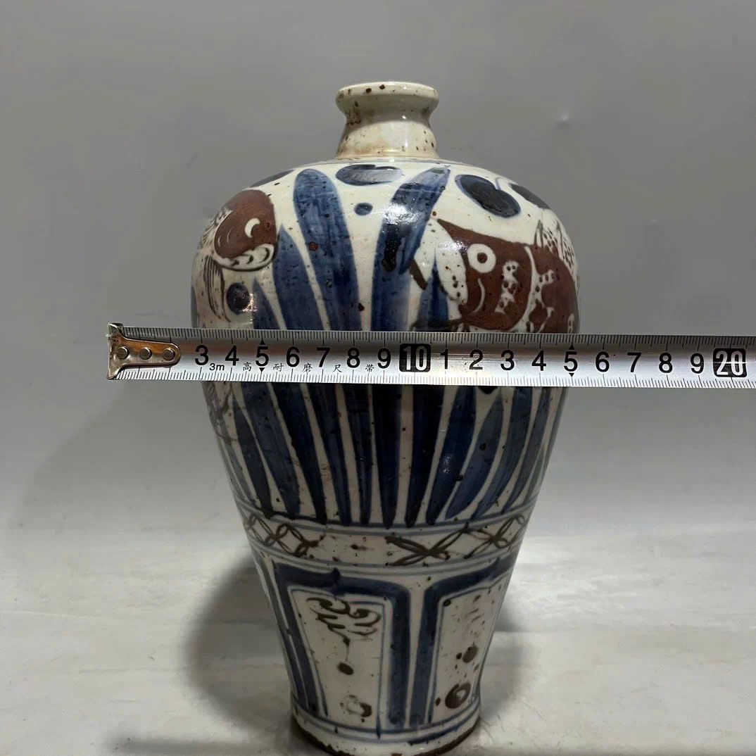  Bình Ngư Tảo nung củi vẽ tay BKCECN-9617 