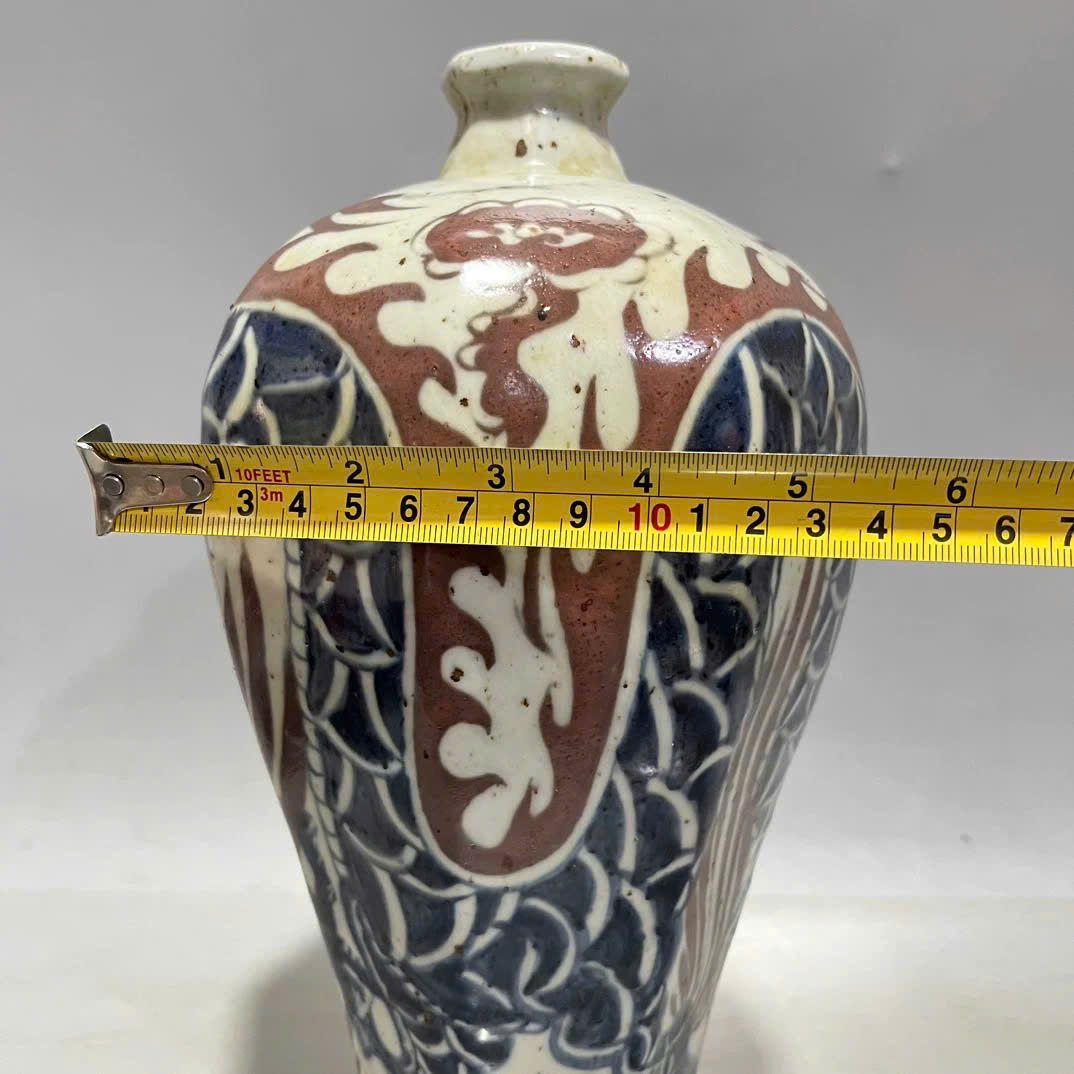  Mai Bình Rồng vẽ tay nung củi BKCECN-9619 