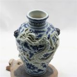  Bình Sứ Xanh vẽ Rồng sưu tầm BKCECN-9626 