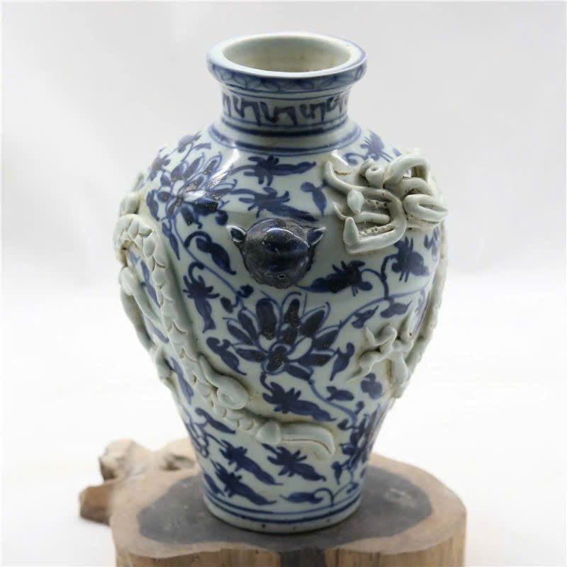  Bình Sứ Xanh vẽ Rồng sưu tầm BKCECN-9626 