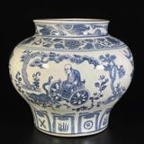  Hũ gốm vẽ tay nung củi sưu tầm BKCECN-9629 