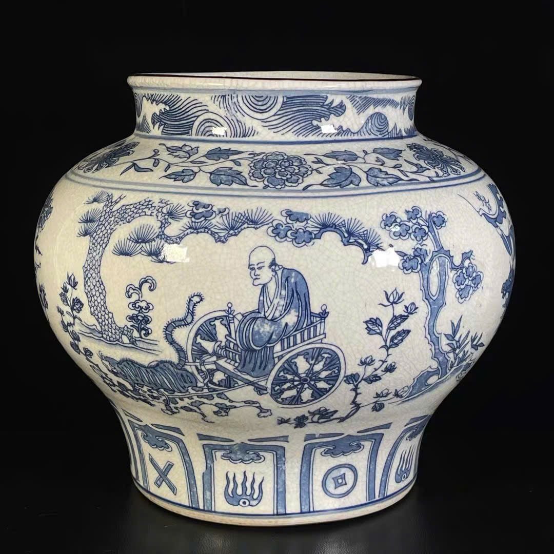  Hũ gốm vẽ tay nung củi sưu tầm BKCECN-9629 