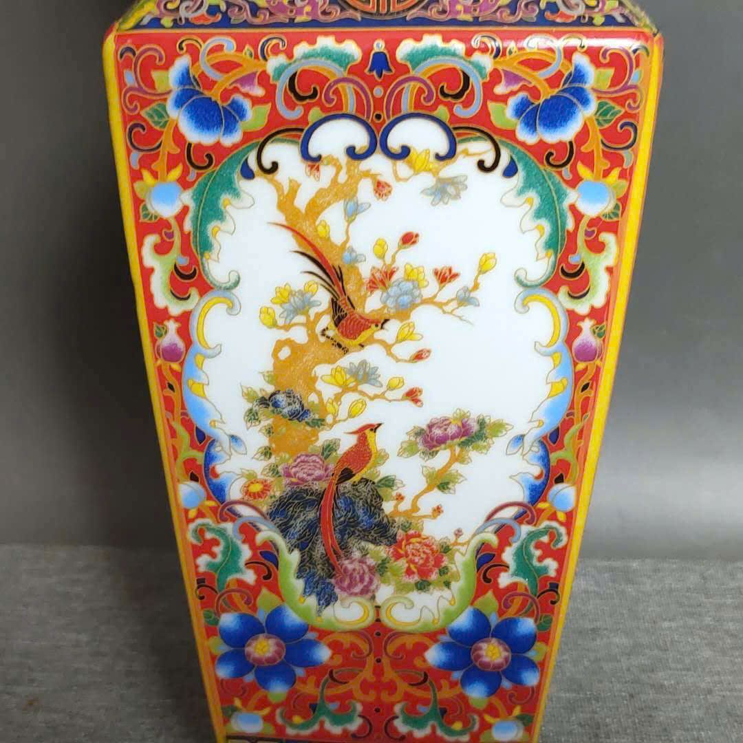  Bình Pháp Lang bổ khung Tứ Diện Hoa Điểu BKCECN-9637 