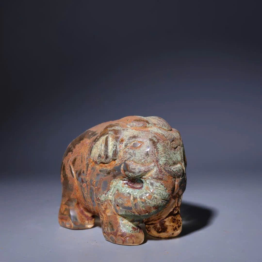  Khối Pha Lê Voi xưa sưu tầm  BKSTCN-9505 