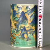  Ống sứ hoạ tiết Cao Sơn Lưu Thuỷ sưu tầm BKCECN-9664 