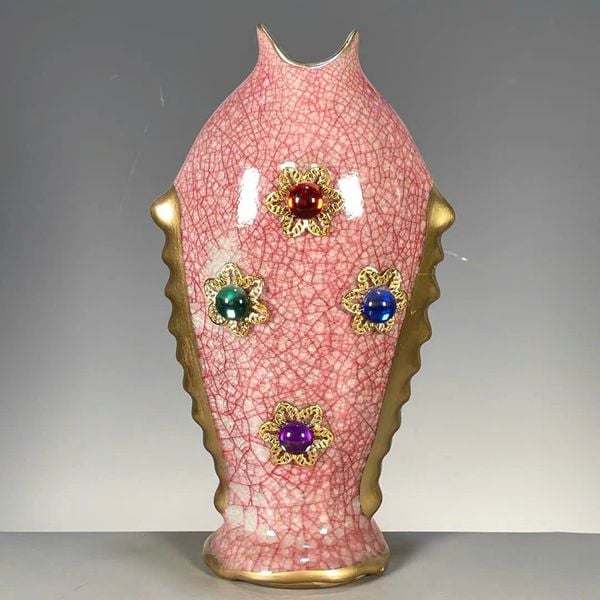  Bình Cá khảm ngọc sưu tầm BKCECN-9674 