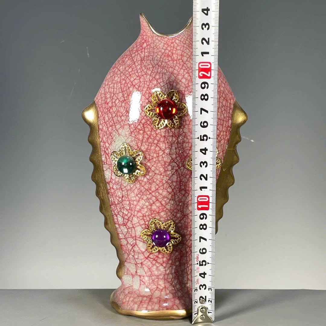  Bình Cá khảm ngọc sưu tầm BKCECN-9674 