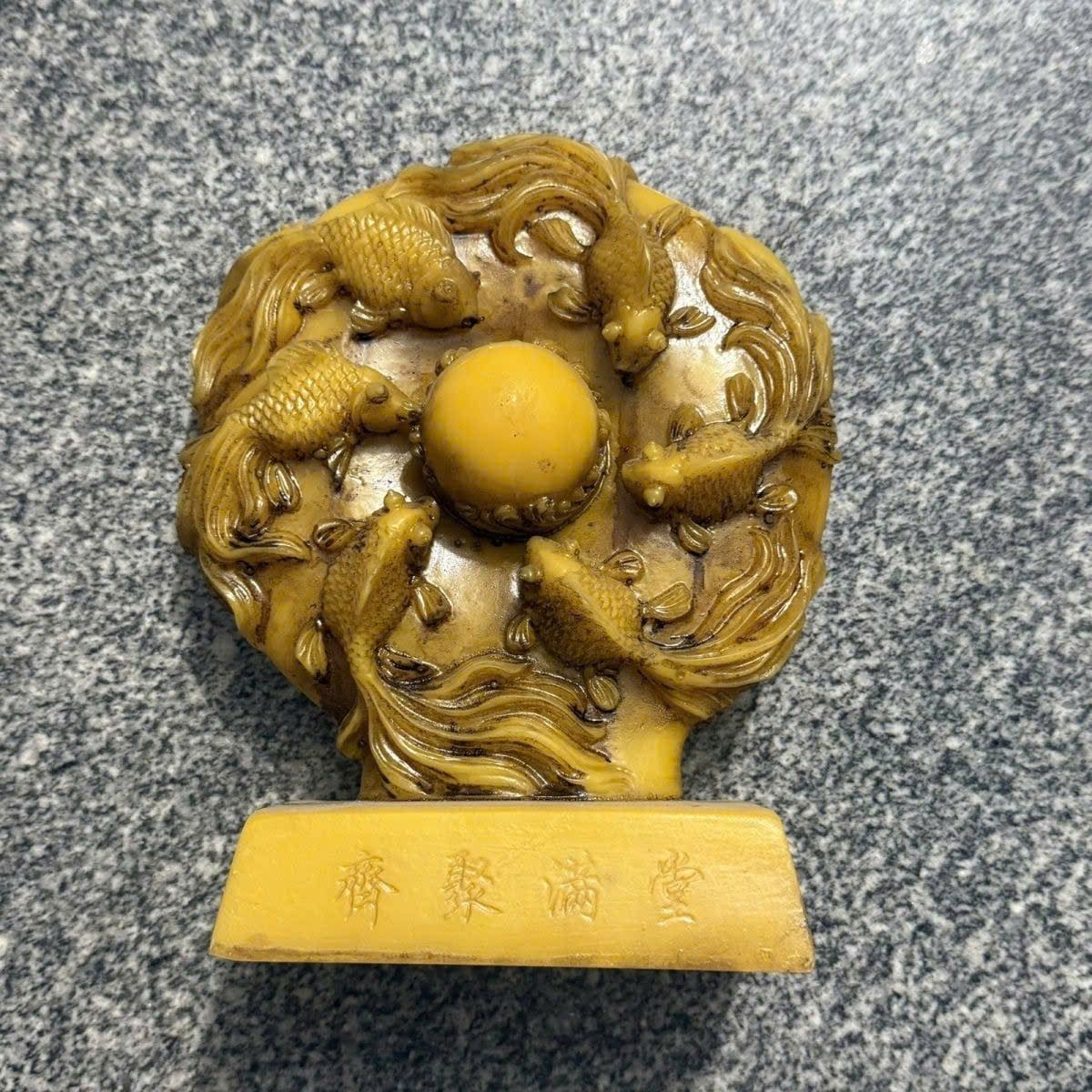  Bức Ngọc Lục Ngư Tụ Bảo BKSTCN-9513 