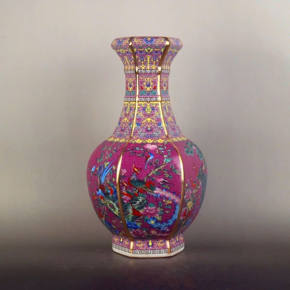  Bình đa giác khổng tước Liên hoa BKCECN-9677 