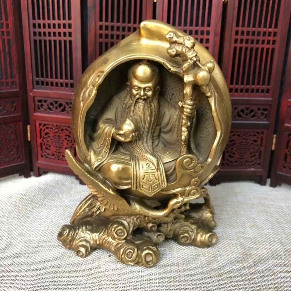  Tượng Cụ Thọ Ngồi Trong Quả Đào Tiên BKMECN-9539 