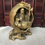  Tượng Cụ Thọ Ngồi Trong Quả Đào Tiên BKMECN-9539 