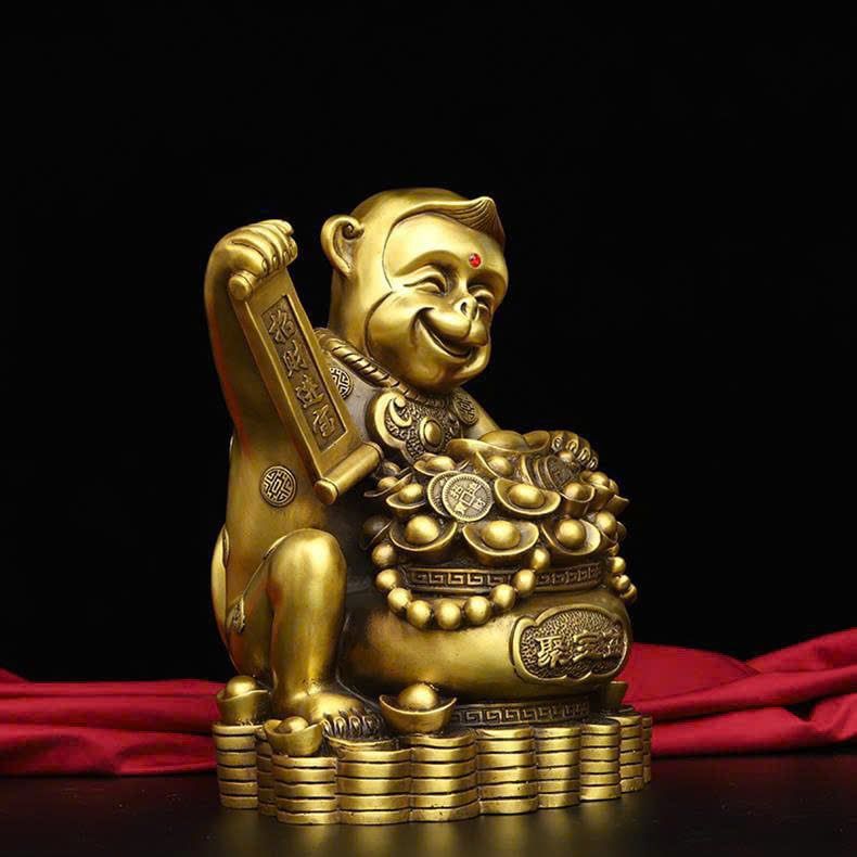  Tượng Khỉ Đồng Tài Lộc BKMECN-9553 