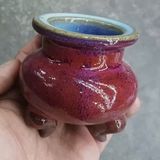  Lư 3 chân men già nung củi lBKCECN-9689 