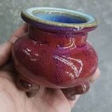  Lư 3 chân men già nung củi lBKCECN-9689 