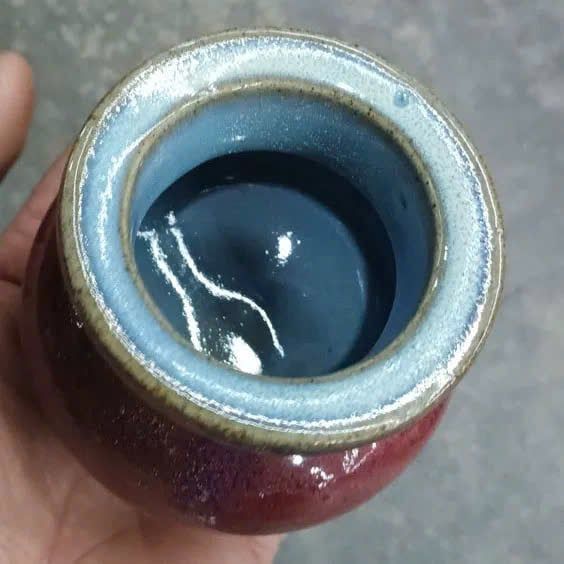  Lư 3 chân men già nung củi lBKCECN-9689 