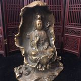  Tượng Phật Quan Âm tọa sen sưu tầm BKMECN-9546 