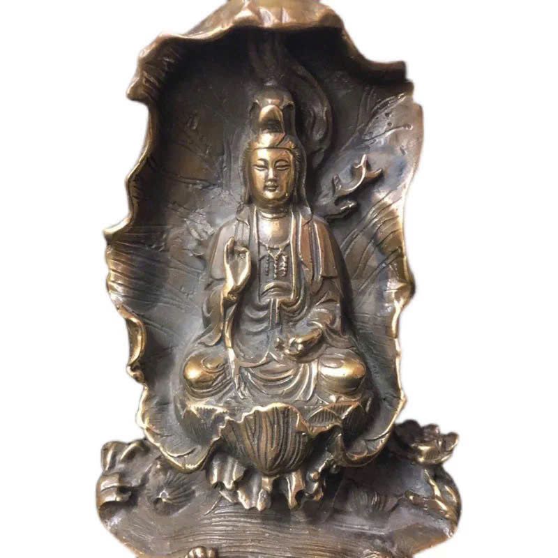  Tượng Phật Quan Âm tọa sen sưu tầm BKMECN-9546 