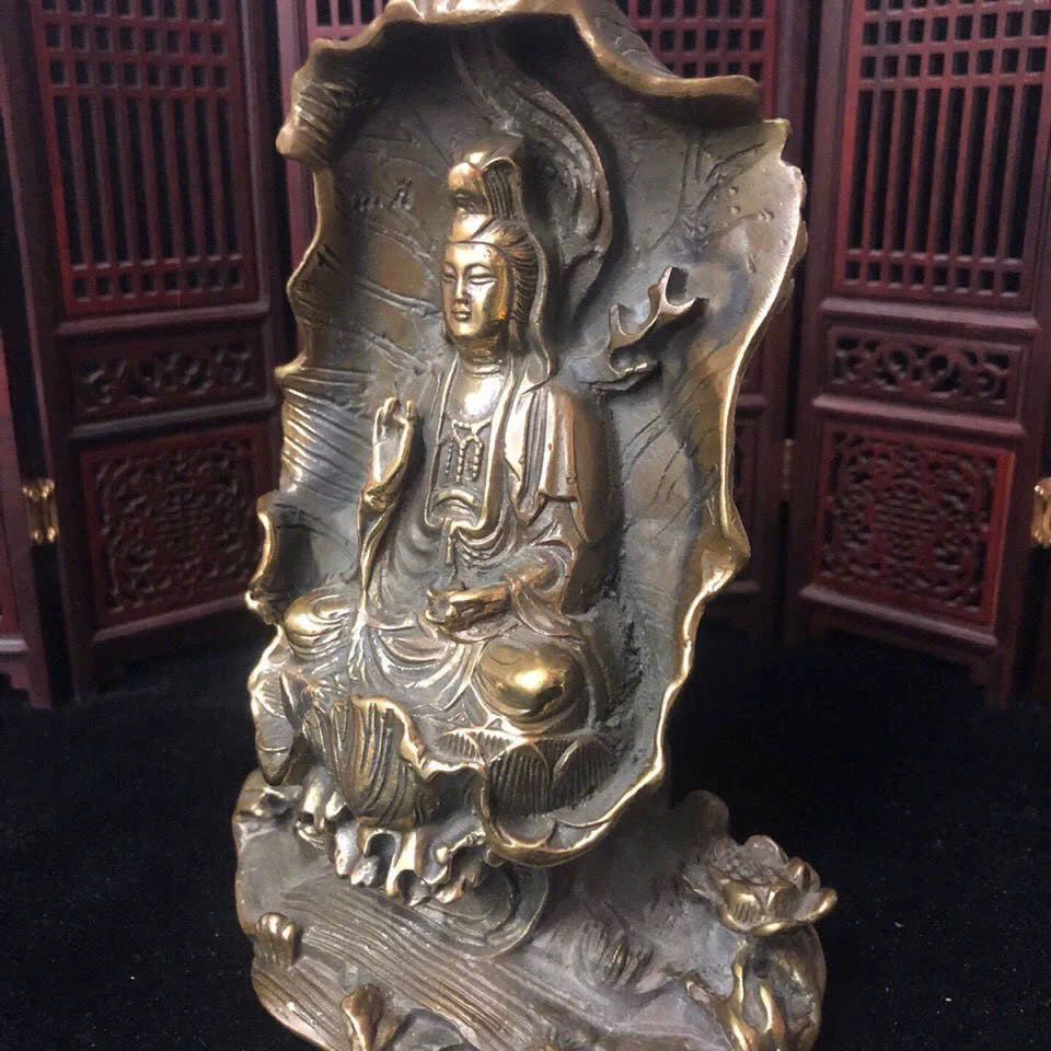  Tượng Phật Quan Âm tọa sen sưu tầm BKMECN-9546 