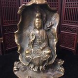  Tượng Phật Quan Âm tọa sen sưu tầm BKMECN-9546 