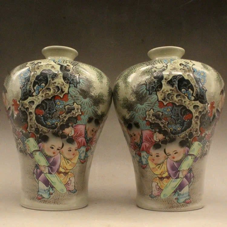  Đôi bình hoạ Nhi Đồ BKCECN-9699 